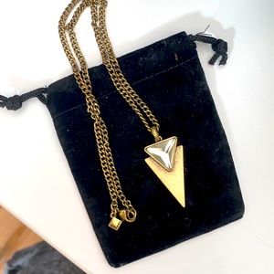 Jenny Bird gold shielded necklace worn once